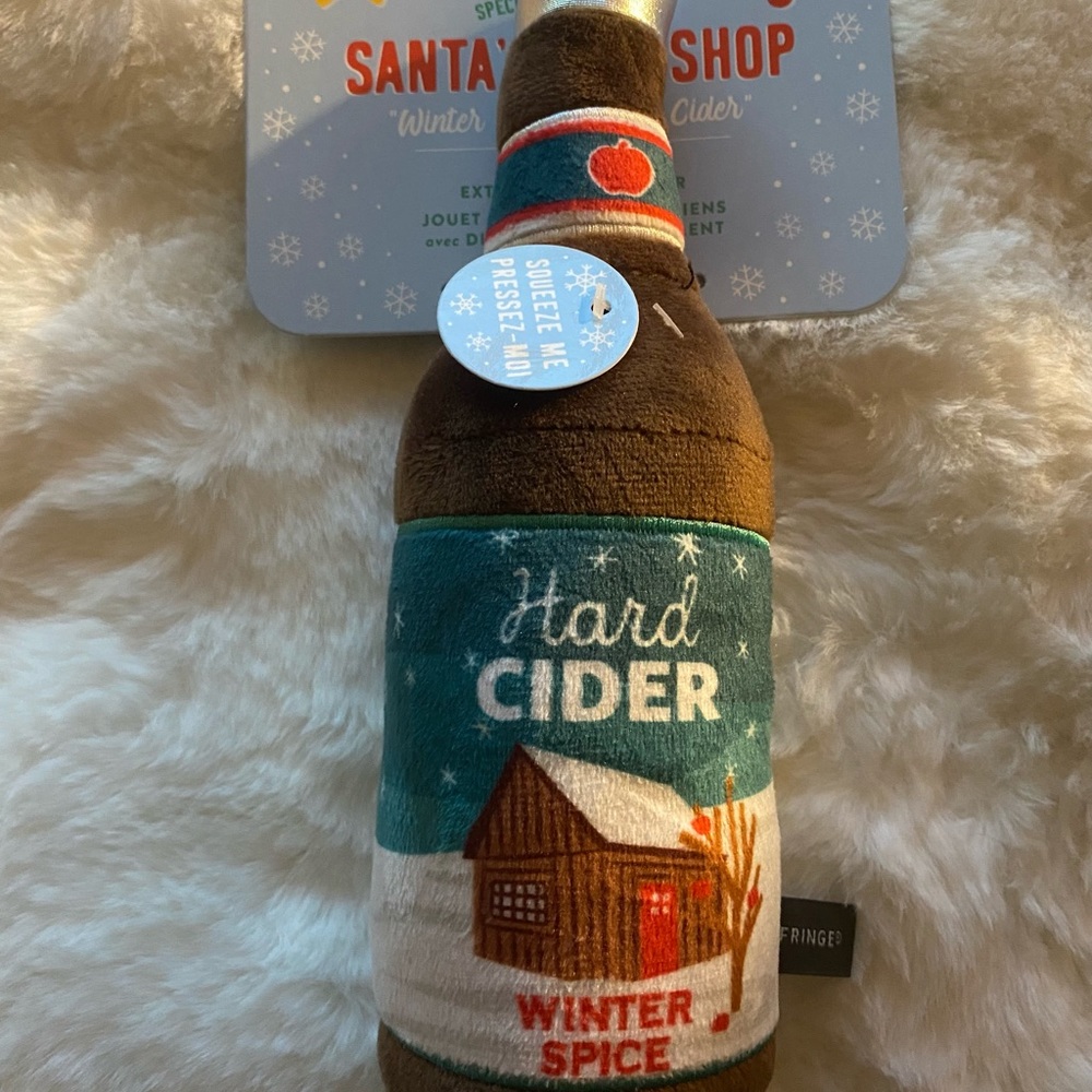 “Hard Cider Winter Spice” Squeaky Dog Toy Made from Polyester